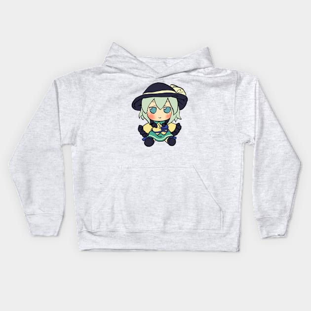 Mudwizard draws koishi komeiji fumo plush / touhou memes Kids Hoodie by mudwizard